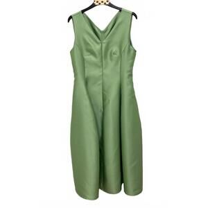 NEW LABORATORIO CAPRI women's polyester tulip dress in green